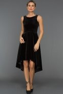 Siyah Kolsuz Kadife Elbise AR38102