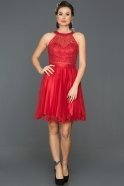 Kırmızı Payetli Mezuniyet Elbisesi ABK033