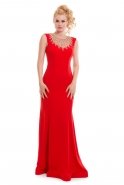 Uzun Kırmızı Abiye Elbise C3173