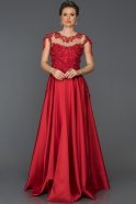 Kırmızı Prenses Abiye Elbise ABU291