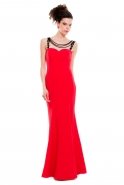 Uzun Kırmızı Abiye Elbise MT15-038