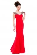 Uzun Kırmızı Abiye Elbise MT15-020