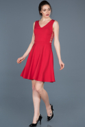 Kırmızı Kısa Mezuniyet Elbisesi ABK408