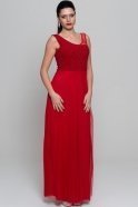 Uzun Kırmızı Tüllü Abiye Elbise AR36802