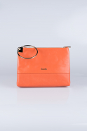 Orange Deri Abiye Cluth Çanta V124