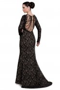 Uzun Siyah Abiye Elbise S3985