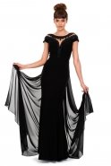 Uzun Siyah Abiye Elbise K4342259