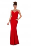 Uzun Kırmızı Abiye Elbise K4342214