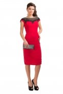 Kısa Kırmızı Abiye Elbise C5190