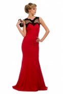 Uzun Kırmızı Abiye Elbise C6123