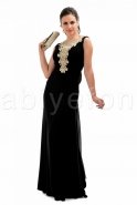 Uzun Siyah Abiye Elbise M1412