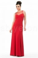 Uzun Kırmızı Abiye Elbise R2069