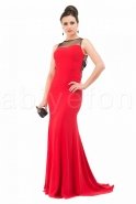 Uzun Kırmızı Abiye Elbise C6073