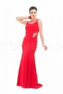 Uzun Kırmızı Abiye Elbise C6061