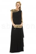 Uzun Siyah Abiye Elbise O7291