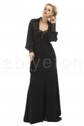 Uzun Siyah Abiye Elbise O1008