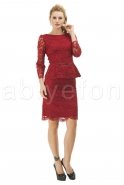 Kırmızı Dantel Abiye Takım Elbise A6736