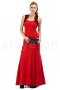 Sırt Dekolteli Kırmızı Abiye Elbise C6052