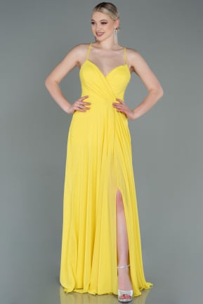 Yellow Long Prom Gown ABU1305