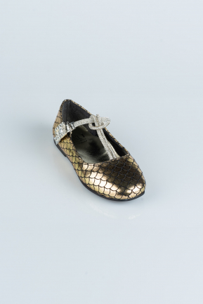 Gold Desenli Çocuk Ayakkabısı HR185