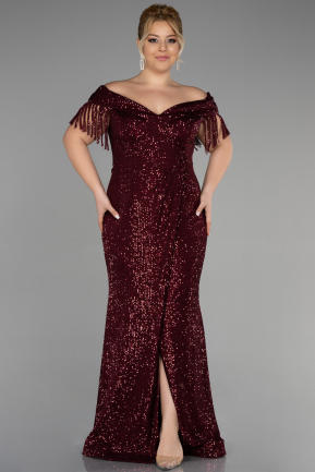 Long Burgundy Oversized Evening Dress ABU1745