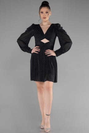 Short Black Invitation Dress ABK1839