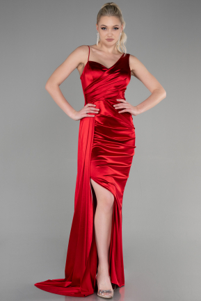 Длинное Выпускное Платье красный ABU2373