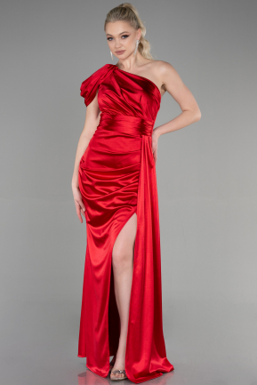 Длинное Выпускное Платье красный ABU3325