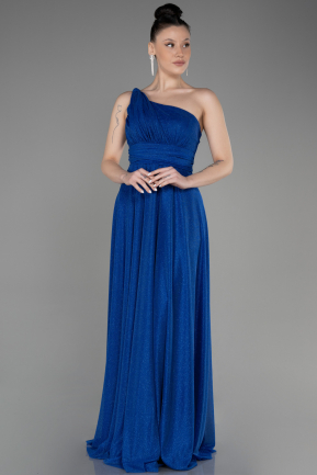 Sax Blue Long Evening Dress ABU2834