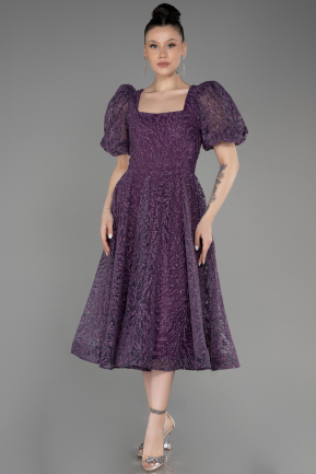 Abendkleid Midi Lavendel ABK1976
