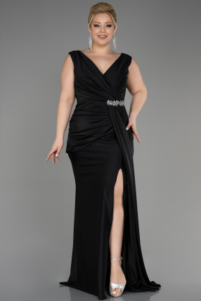 Long Black Formal Plus Size Dress ABU3737