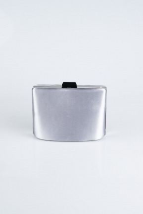 Silver Satin Box Bag SH815