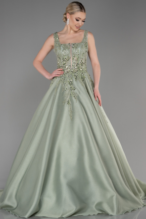 Long Mint Plus Size Haute Couture Dress ABU3747