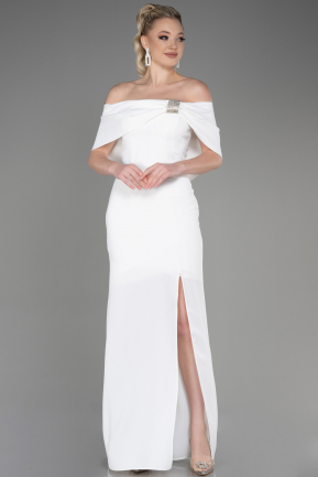 Long White Evening Dress ABU3775
