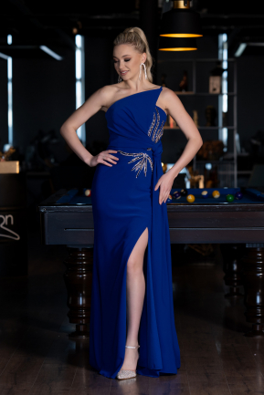 Long Sax Blue Evening Dress ABU3780