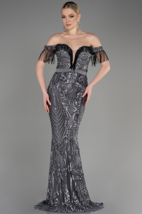 Long Anthracite Mermaid Prom Dress ABU3783