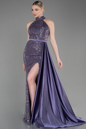 Long Lavender Scaly Evening Dress ABU3888