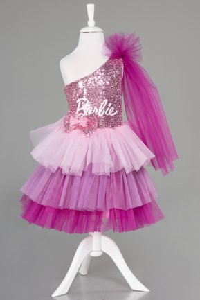 Short Fuchsia Girl Dress ABK2068