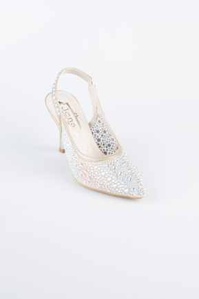 Gold Taşlı Stiletto MJ9002