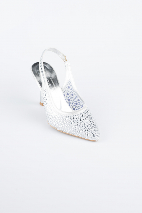 Gümüş Taşlı Stiletto MJ9002
