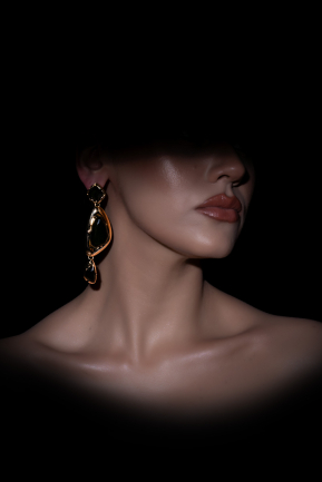 Siyah-Gold Küpe DF1046