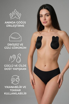 Siyah Yapıştırmalı Sütyen EM110