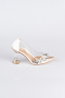 Beyaz Taşlı Stiletto AB1055