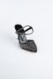 Siyah Saten Stiletto MJ5165