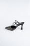 Siyah Saten Stiletto MJ5165