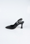 Siyah Lazer Kesim Stiletto MJ4102