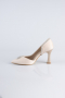 Ten Taşlı Saten Stiletto Abiye Ayakkabı MJ8008