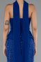 Saks Mavi Straplez Peplum Detay Taşlı Uzun Balık Abiye ABU5131