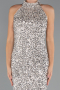 Bej Halter Yaka Midi Pul Payet Abiye Elbise ABK2474