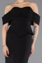 Siyah Straplez Peplum Kesim Uzun Abiye Elbise ABU5559